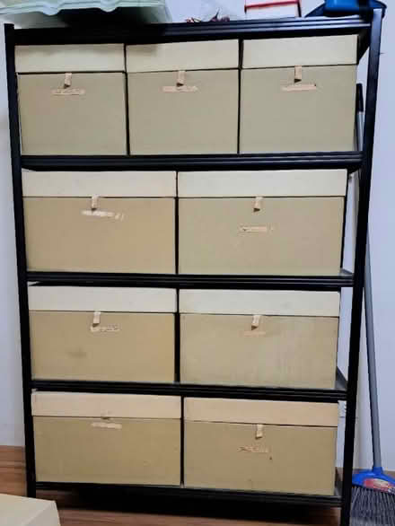 Photo of free storage shelves with fitted boxes (just NE of I55 and Lemont Rd) #1