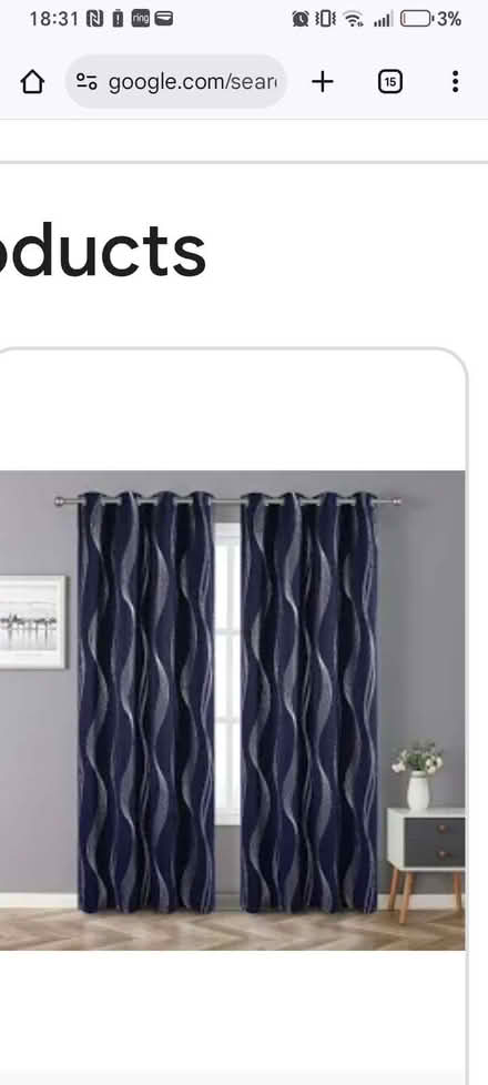 Photo of 2 pairs of grey or Navy blue curtains (Halesowen B63) #1