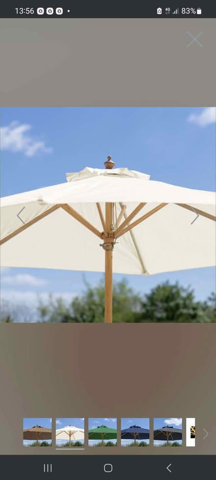 Photo of Hardwood garden parasol (Cashes Green GL5) #1