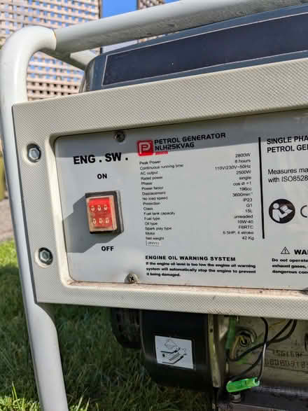 Photo of free Petrol Generator - Spares or Repair (Freshbrook SN5) #2