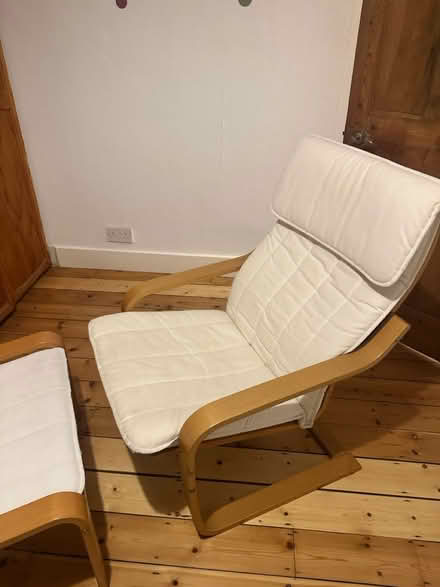Photo of free IKEA Poang Chair and footstool (SW20 8BT) #1