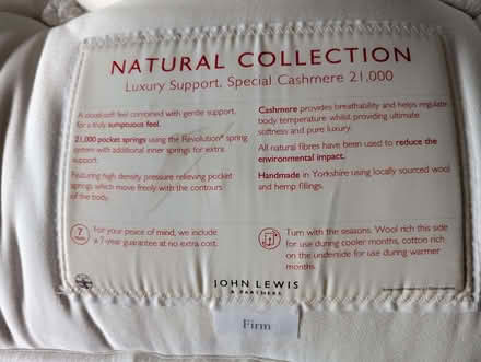 Photo of free Super king mattress John Lewis (Woodley RG5) #4
