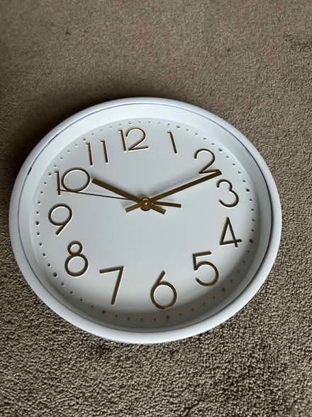 Photo of free White plastic wall clock (South Acton, W4) #1