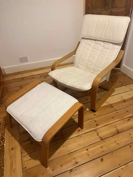 Photo of free IKEA Poang Chair and footstool (SW20 8BT) #2
