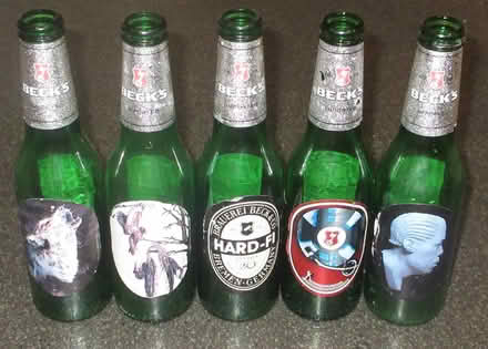 Photo of free Five empty Beck's beer bottles from 2009 Music Inspired Art (Kingsway) #1