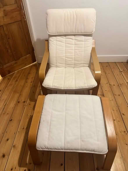 Photo of free IKEA Poang Chair and footstool (SW20 8BT) #3