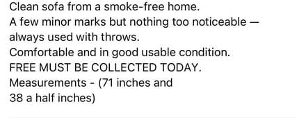 Photo of free sofa (Pentre Halkyn CH8) #2