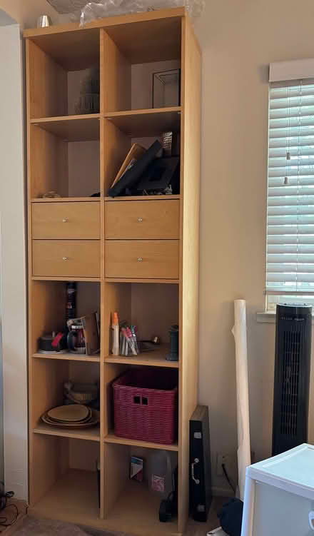 Photo of free 3 Blond Bookshelves (Campbell) #1