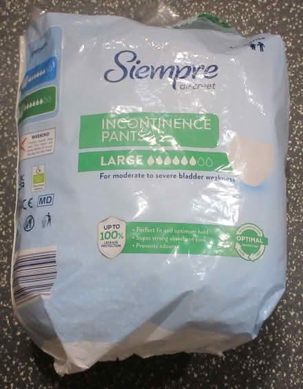 Photo of free Siempre Discreet incontinence pads - five (Kingsway) #1