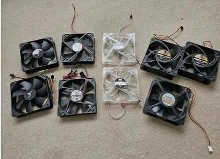 Photo of free 9 off 120mm 12V PC cooling fans (Teddington) #1