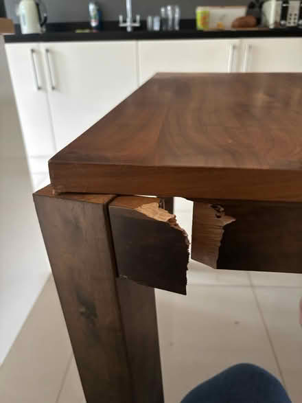 Photo of free Dark wood dining table (OX13 Marcham) #4