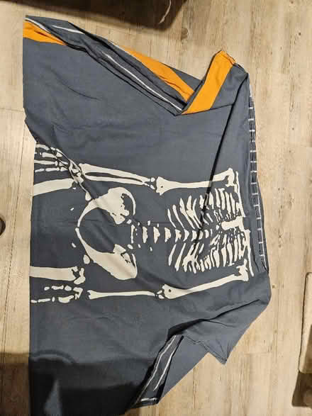 Photo of free Blue skeleton duvet cover and pillowcase (Brimscombe GL5) #1