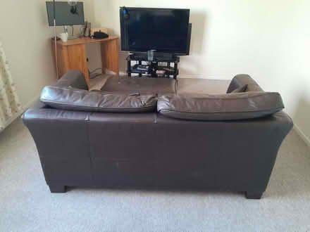 Photo of free Leather sofa and TV stand (Royal Wootton Bassett SN4) #3