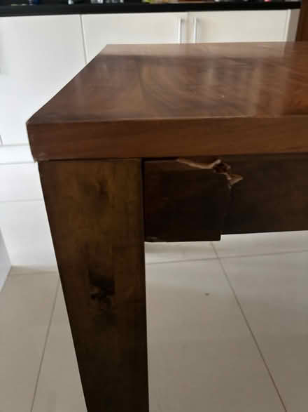 Photo of free Dark wood dining table (OX13 Marcham) #3