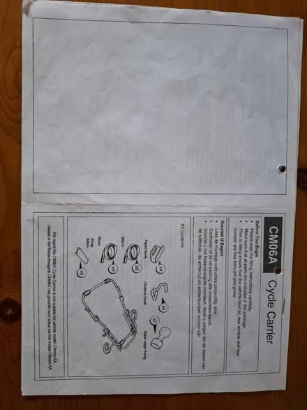 Photo of free Cycle carrier (Holcombe EX7) #2