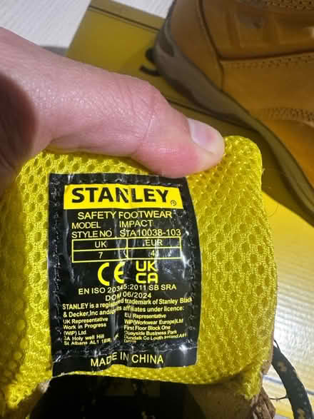 Photo of free STANLEY safety footwear (SW20 8BT) #3