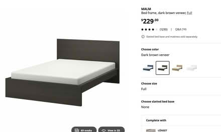 Photo of free Full size bed frame (Campbell) #1
