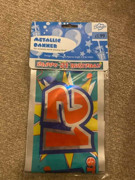 Photo of free New 21st birthday banner (Herne Hill, SE24) #1