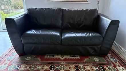 Photo of free Real Leather 2 Seater Sofa_Dark Chocolate-Brown (Chalfont Common SL9) #1