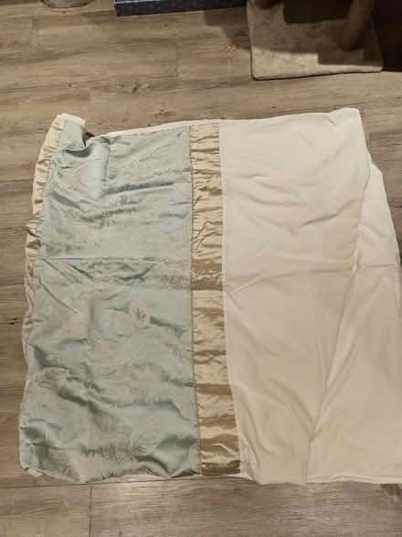 Photo of free Teal and cream duvet cover and pillowcases (Brimscombe GL5) #1