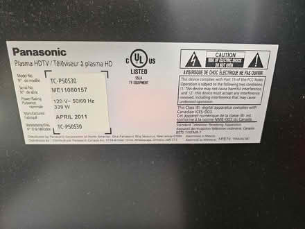 Photo of free 55" plasma tv (Bayview and Steeles) #4