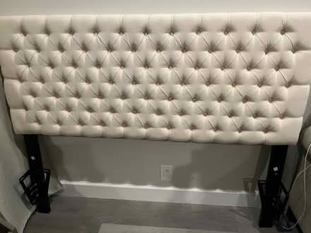 Photo of free Queen fabric quilted headboard (Los Altos) #1