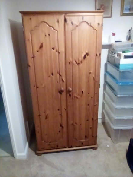 Photo of free pine wardrobe 1 (North Worle BS22) #1
