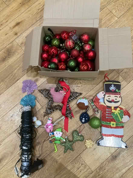 Photo of free Box of mixed Christmas decorations (Aigburth L19) #1