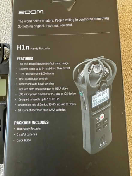 Photo of free Zoom H1n Digital Recorder (Los Altos Highlands) #2