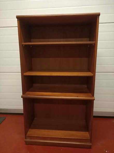 Photo of free Teak effect bookcase/shelving unit (AB25) #1