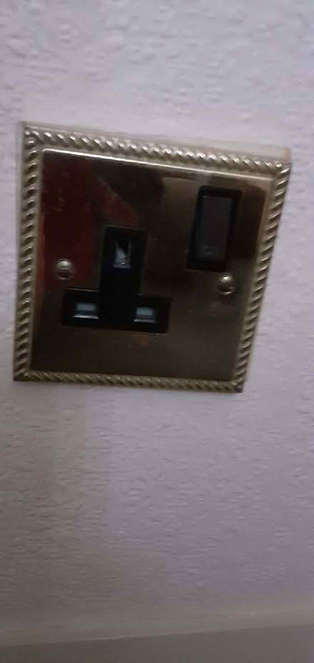 Photo of Georgian brass switched socket (Wadsley Bridge S6) #1
