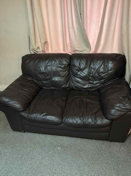 Photo of free 2 seater brown sofa (HD1 4SL) #3