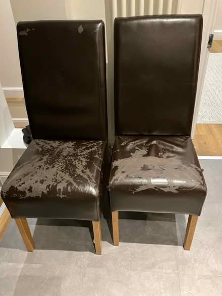 Photo of free 6 dining room chairs - need recovering (Roundwood AL5) #1