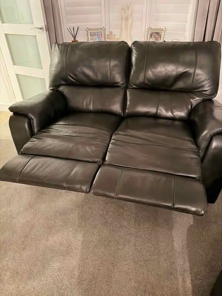 Photo of free Leather 2 & 3 seater recliner sofa (Letchworth) #4
