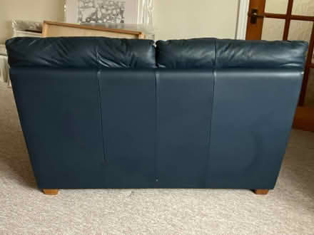 Photo of free Navy Blue Faux Leather Sofa (Uley GL11) #4