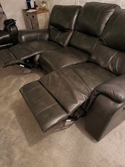 Photo of free Leather 2 & 3 seater recliner sofa (Letchworth) #2