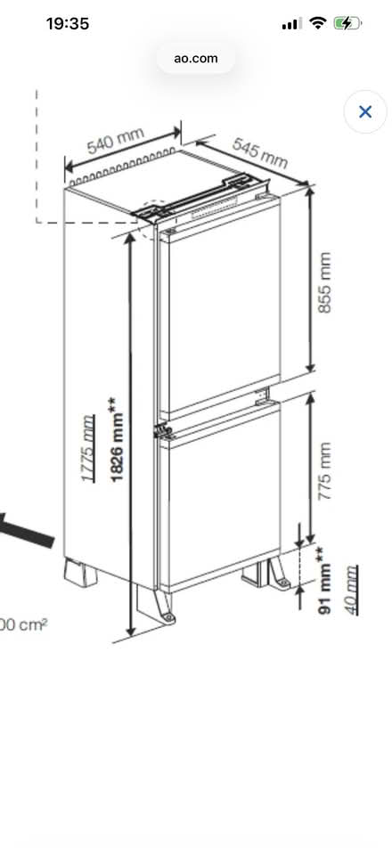 Photo of free Integrated fridge/freezer (Waterlooville PO8) #2