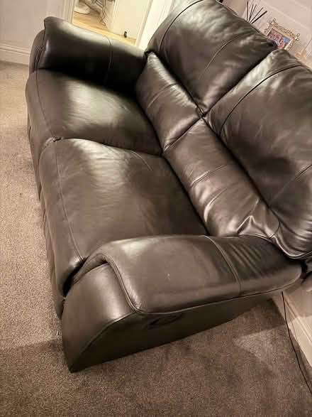 Photo of free Leather 2 & 3 seater recliner sofa (Letchworth) #3
