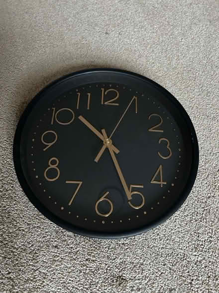 Photo of free Black plastic wall clock (South Acton, W4) #1