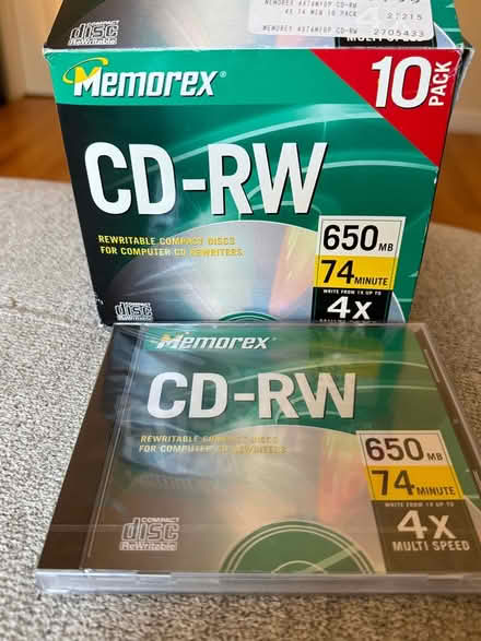 Photo of free 8 sealed Memorex CD-RW/650MB (Los Altos Highlands) #1