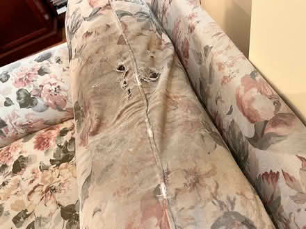 Photo of free Oversized chair and ottoman (Upper East Side) #4
