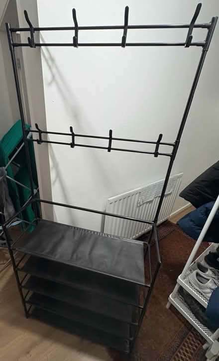 Photo of free Black coat and shoe rack (Cramlington NE23) #1