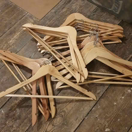 Photo of free Wooden coat hangers (Bow E3) #1