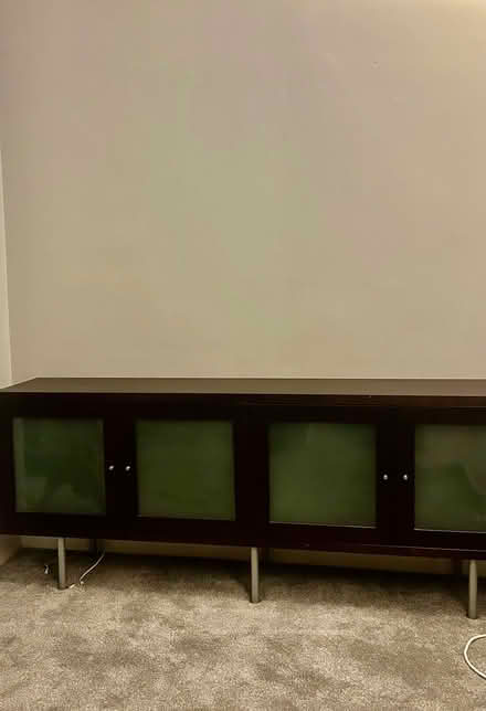 Photo of free IKEA dark wood and glass sideboard (Toxteth L3) #1