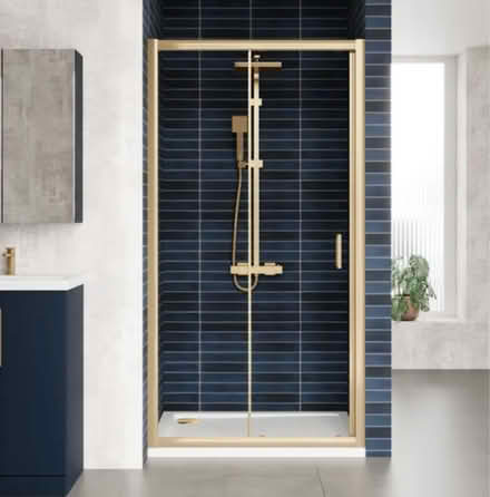 Photo of free New gold shower screen, 1700x1900 (Worcester WR2) #1