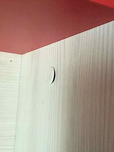 Photo of free Red and white wall shelving unit (Queens Park MK40) #4