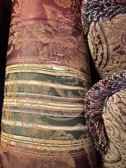 Photo of free Large 9Ft sofa with pillows (Mustang) #3