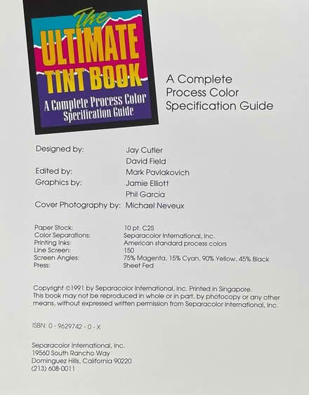 Photo of free The Ultimate Tint Book (El Cerrito) #3