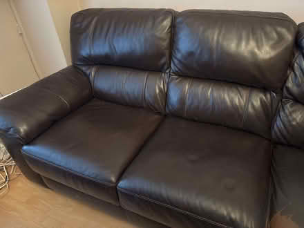 Photo of free 3 seater leather sofa (Loftus Road W12) #2