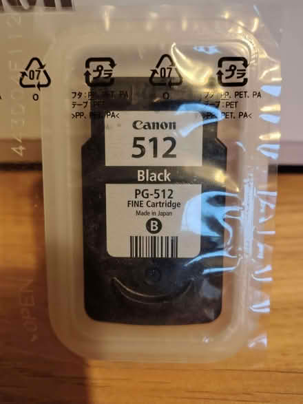 Photo of free Canon PG-512 black ink cartridge brand new, unopened. (Shepton Mallet BA4) #1
